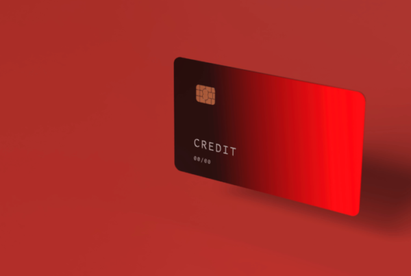Red Credit Card wit a red background