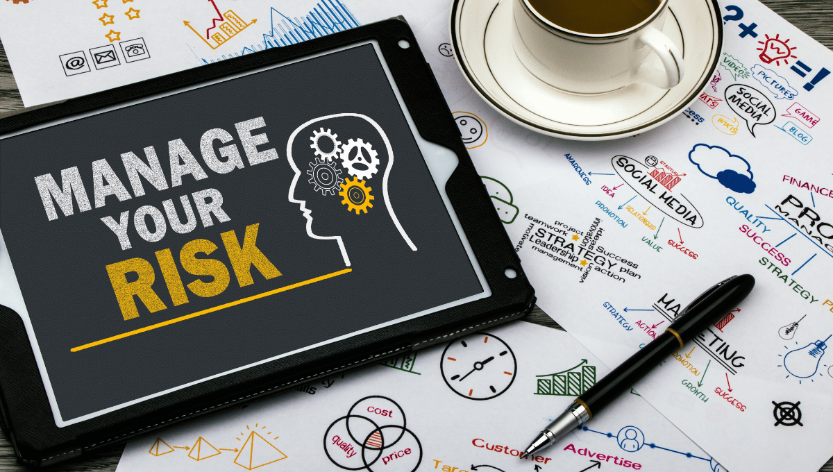 Manage your risk displayed on a tablet
